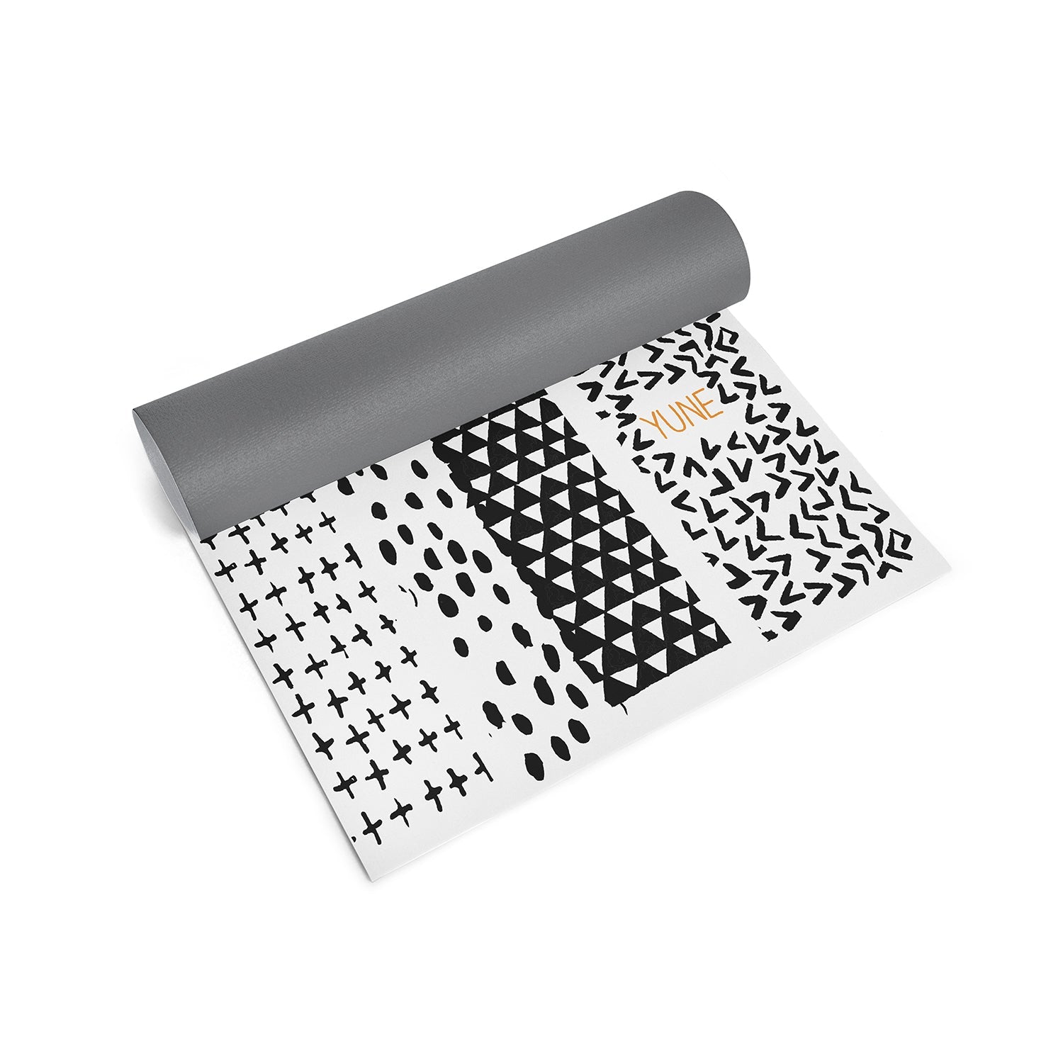 Yoga Mat | 6mm Lightweight | Black White Orange | Non-Slip | Eco