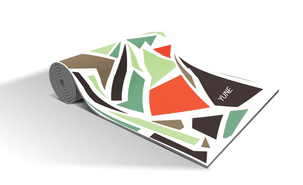 Premium Yoga Mat — Tropical Floral, Non-Slip, Extra Cushion