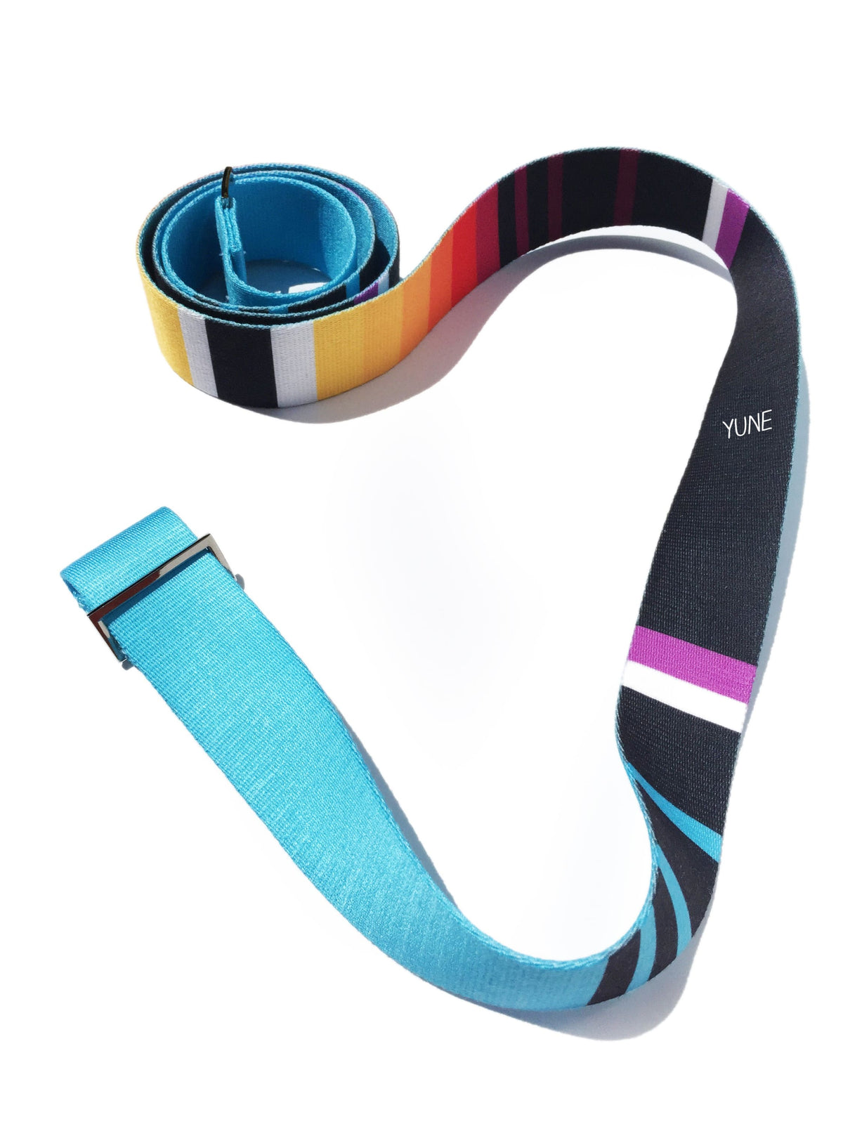 Yoga Strap | Stretching Strap | Metal Buckles | Blue | Yune Yoga | The