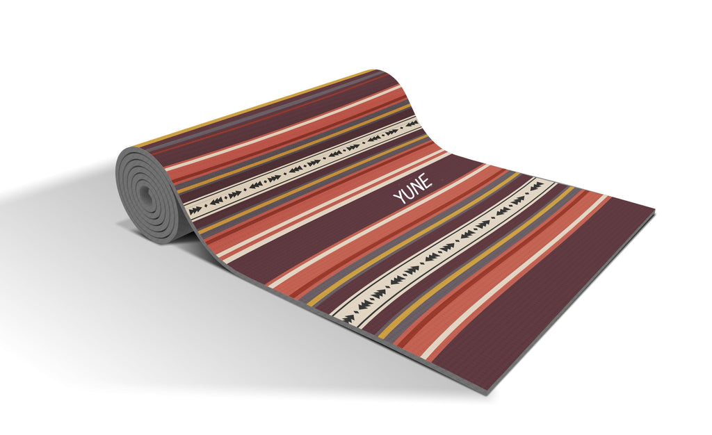 Premium Yoga Mat — Pastel Stripe, Non-Slip, Extra Cushion