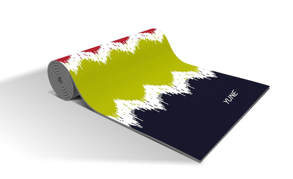 Premium Yoga Mat — Classic Stripe, Non-Slip, Extra Cushion