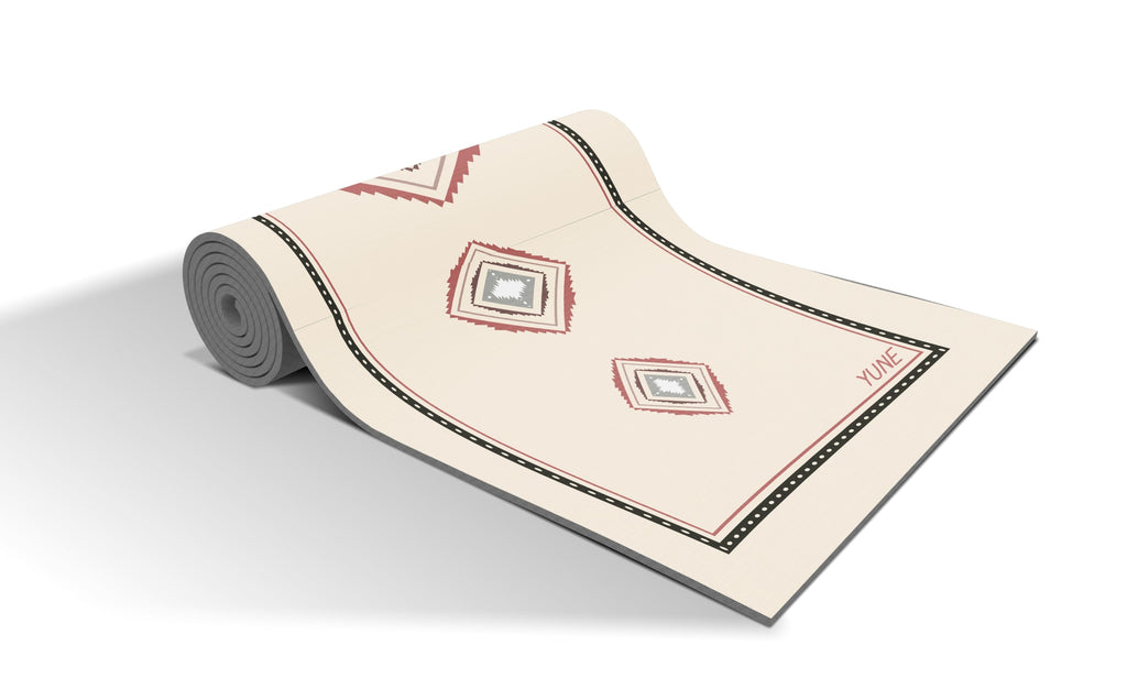 Premium Yoga Mat — Beige, Non-Slip, Extra Cushion